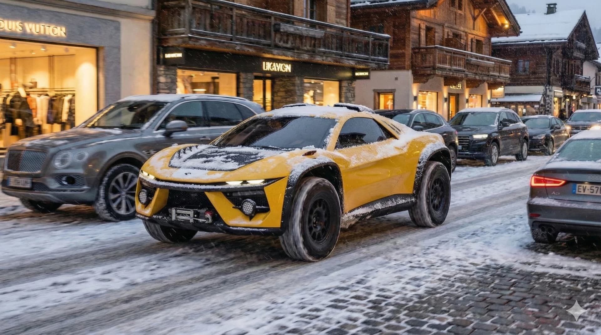 Laffite Atrax in Snowy Alpine Village